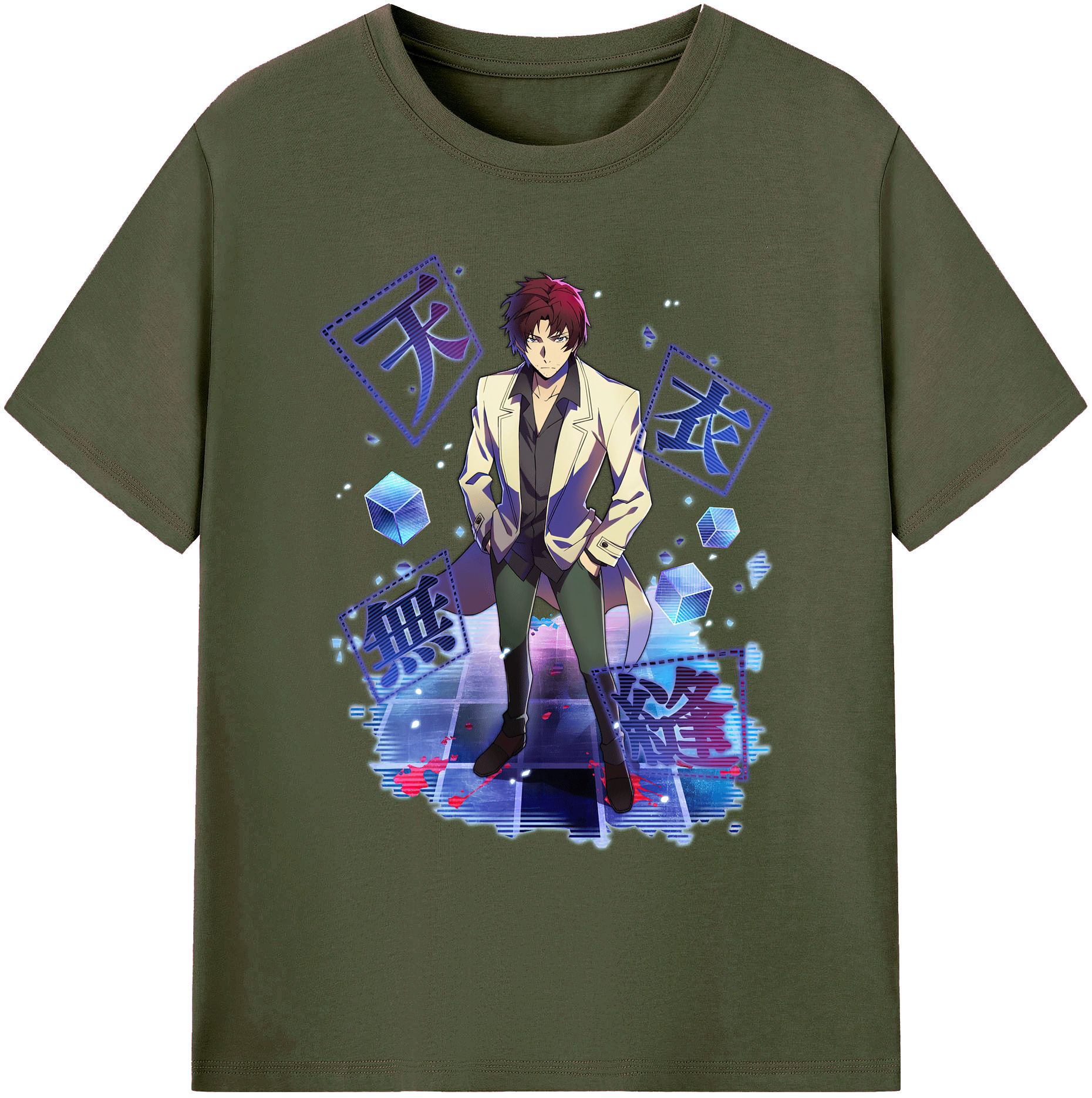 （画像用） 文豪ストレイドッグス Bungo Stray Dogs 綿100％ メンズ半袖Tシャツ｜肌触りやわらか＆通気性